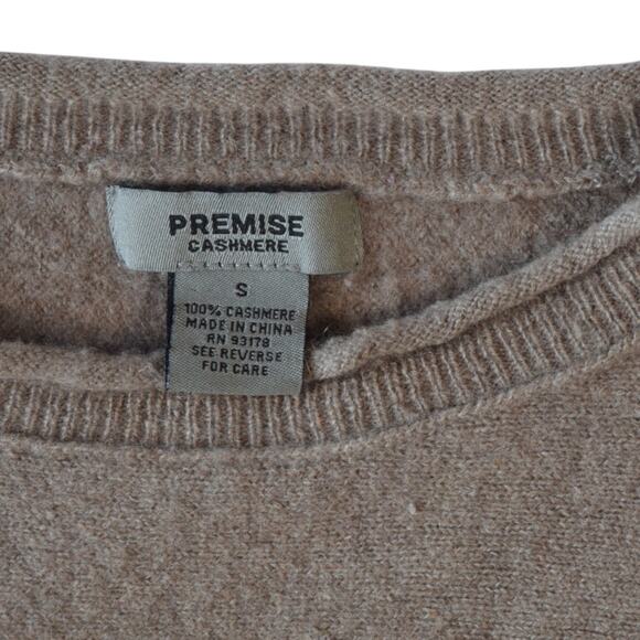 Premise Cashmere Light Brown 100% Cashmere Soft Sweater Size XS-S - Picture 5 of 7